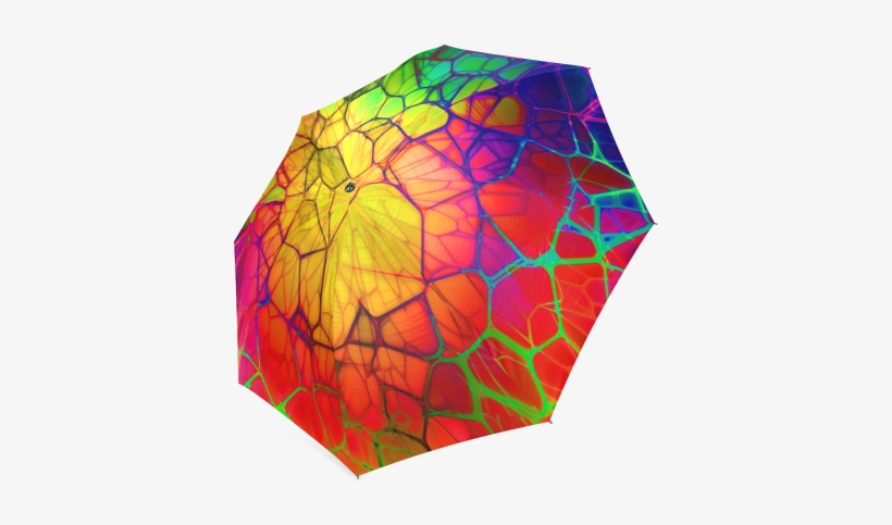 Stained Glass Abstract Fantasy Foldable Umbrella - Stained Glass Umbrella, transparent png