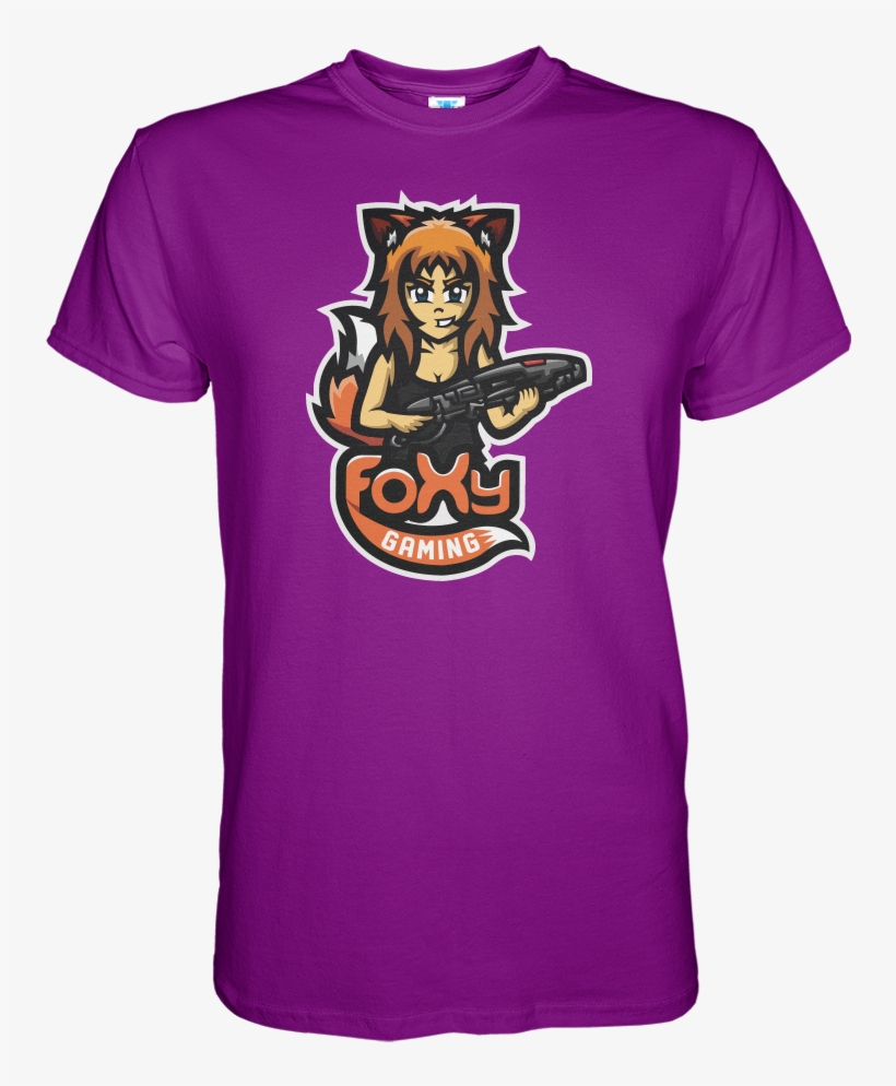 Foxy Gaming Purple T Shirt - E Sports T Shirts, transparent png