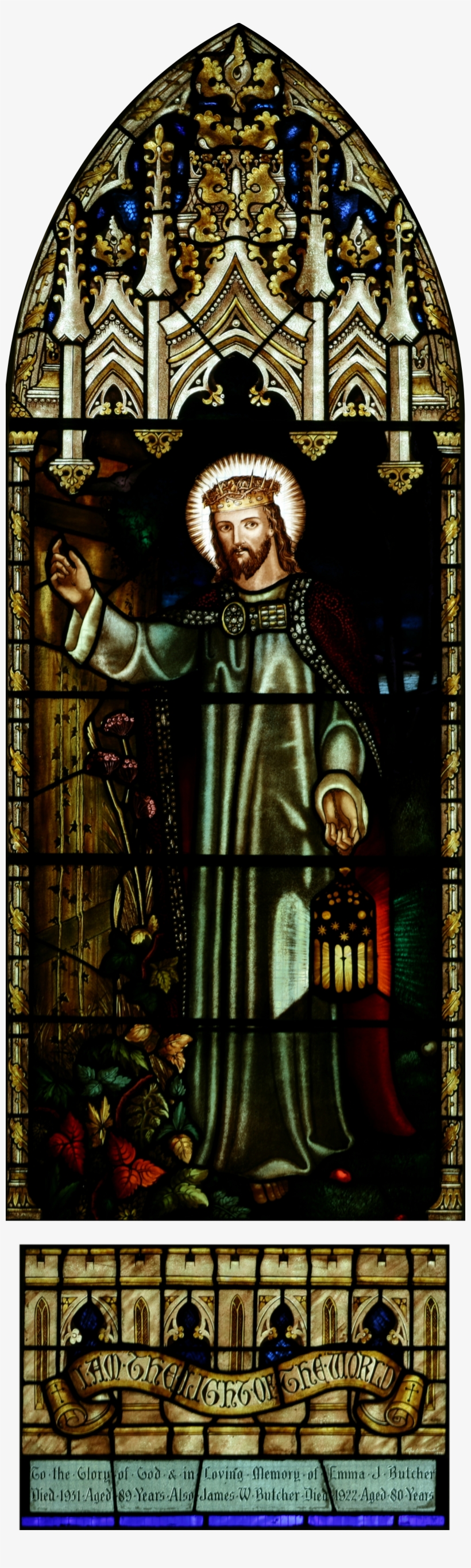 Stjohnsashfield Stainedglass Lightoftheworld - Stained Glass, transparent png