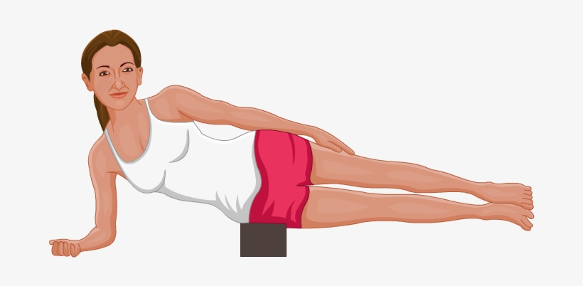 Side Plank Pose With A Block - Plank, transparent png