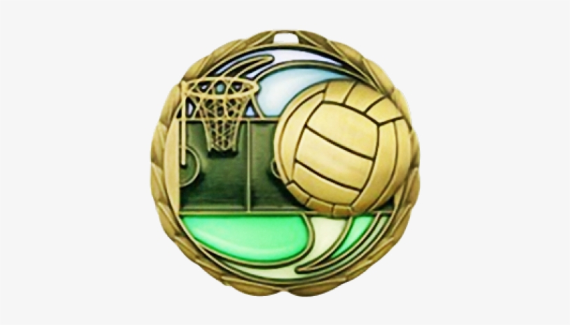 Ms911g Gold Netball Medal 64mm, transparent png