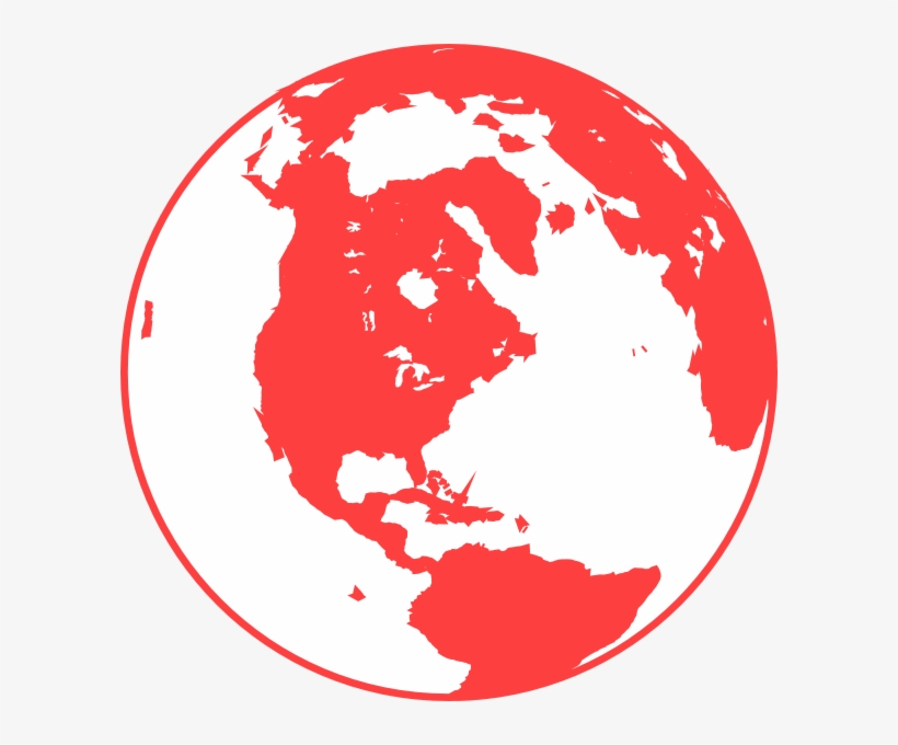 Coral Globe Clip Art At Clker Com - Black And White Globe Transparent, transparent png