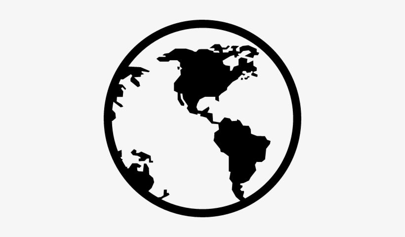 Earth Globe Vector - World Map Icon Transparent, transparent png