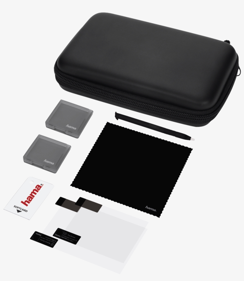 "basic" 7 In 1 Accessories Set For Nintendo New 3ds - Hama Kit New 3ds 8 In 1 Basic Black, transparent png