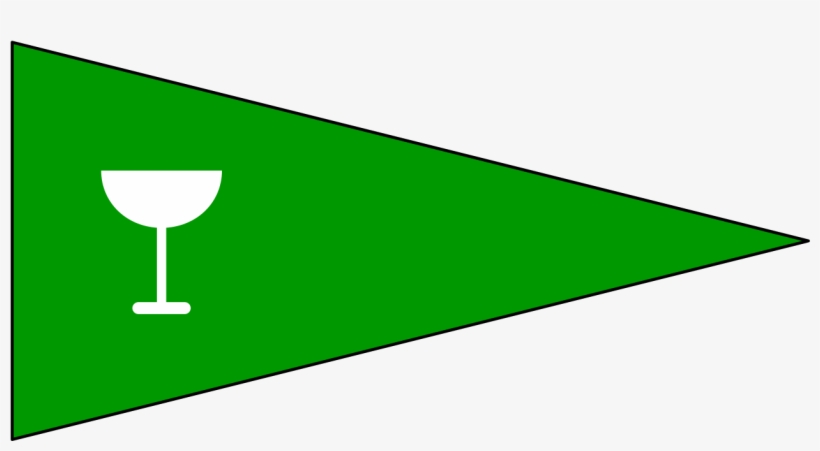 Triangular Green With Chalice - Gin Pennant, transparent png