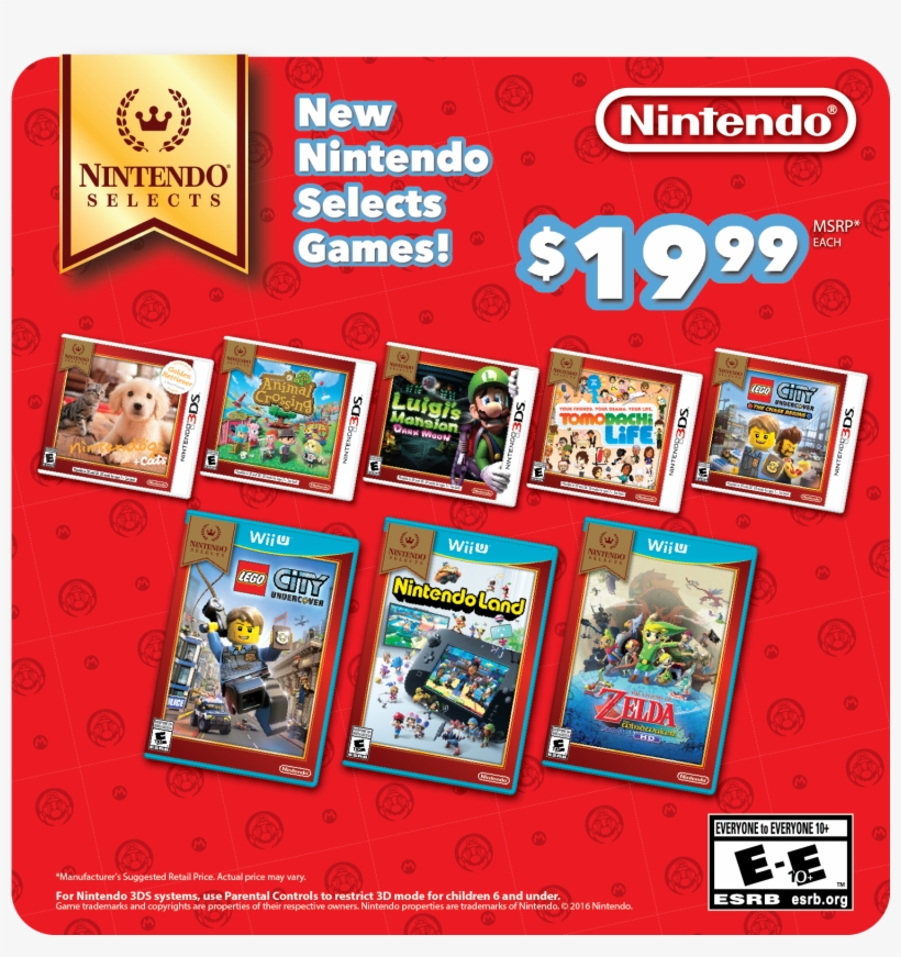 New Nintendo Selects For Wii U And 3ds Discounted To - Animal Crossing New Leaf Nintendo Selects, transparent png