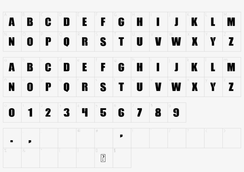 Character Map - Fuente Anton, transparent png