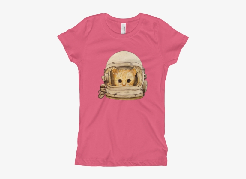Space Kitteh - Girl's T-shirt - Kawaii Kid Shirts, transparent png
