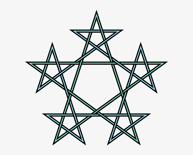 Pentagrams Interlaced Pattern - Tattoo Stars Rihanna, transparent png