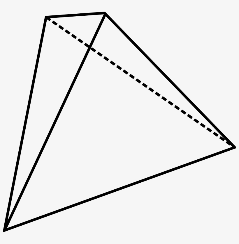 Free Vector Tetrahedron - Geometric Png On Transparent Background, transparent png