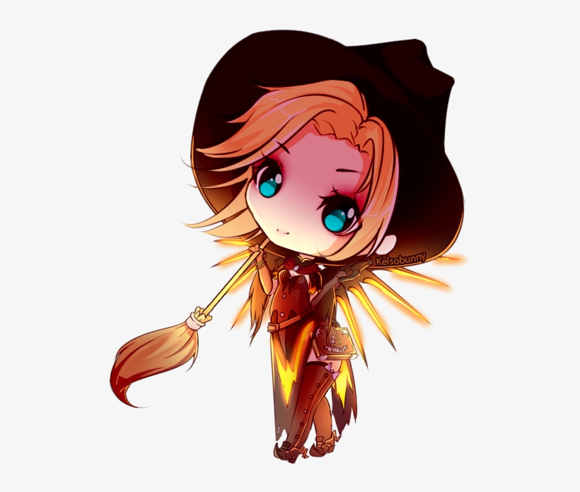 Witch By Kelsobunny On Deviantart - Overwatch Witch Mercy Cute, transparent png