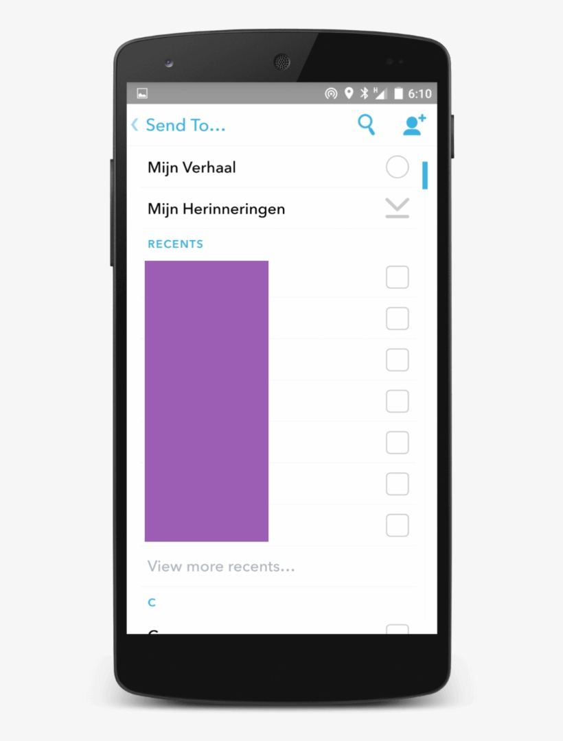 Send Your Snap To Friends Or Create A Story - Snapchat Check Mark, transparent png