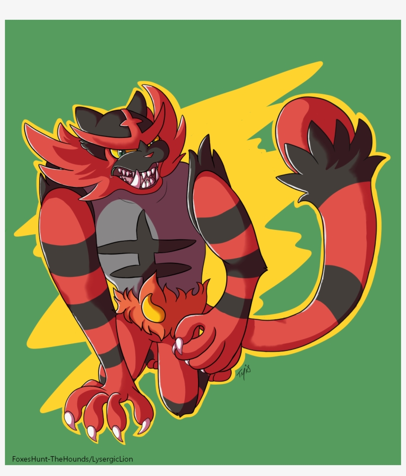Incineroar - Cartoon, transparent png
