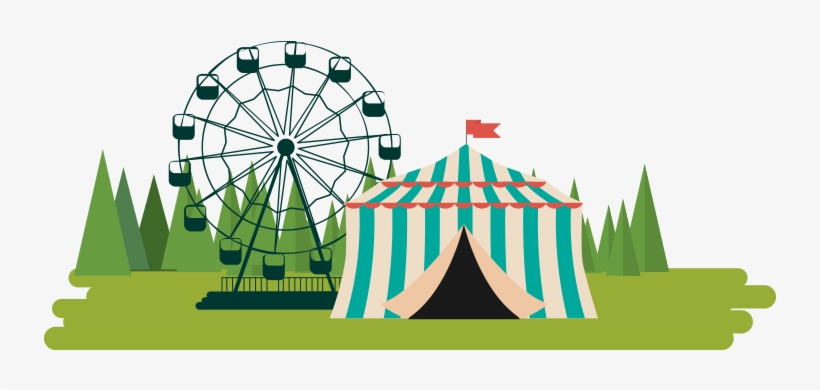 Tent Clipart Carousel - Circus Tent In Png, transparent png