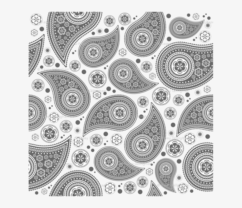 Paisley Fabric - Paisley In Smoke Custom Fabric Er, transparent png