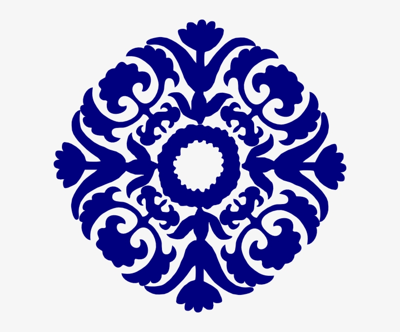 Paisley Tile Navy Blue Clip Art At Clker - Islamic Design Png, transparent png