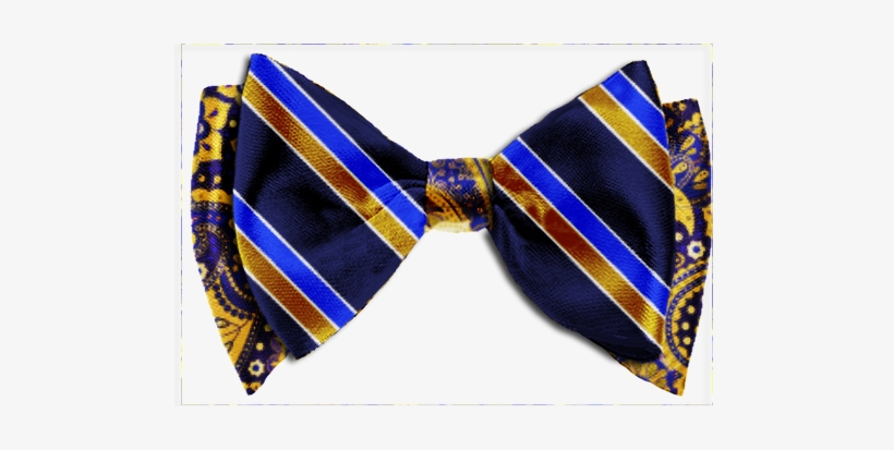The Favor Blue Gold Custom Bow Tie - Necktie, transparent png