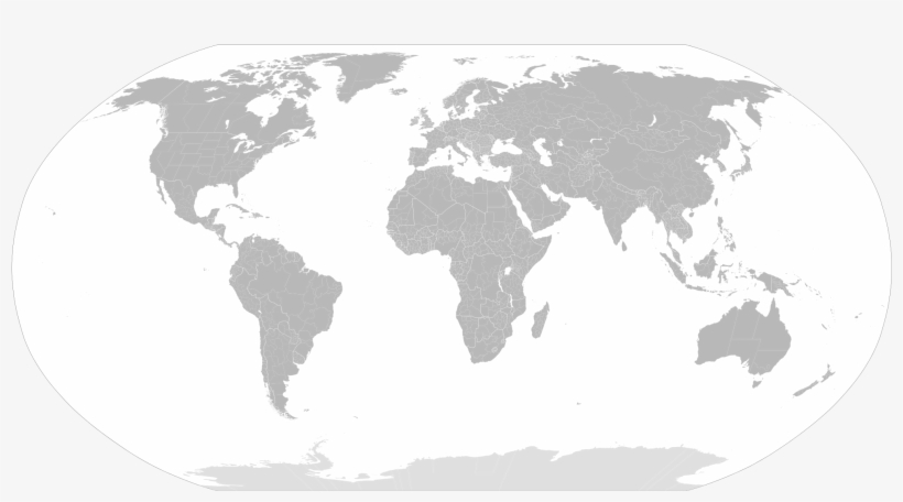 Blank Map World Secondary Political Divisions - Newfoundland On The World Map, transparent png