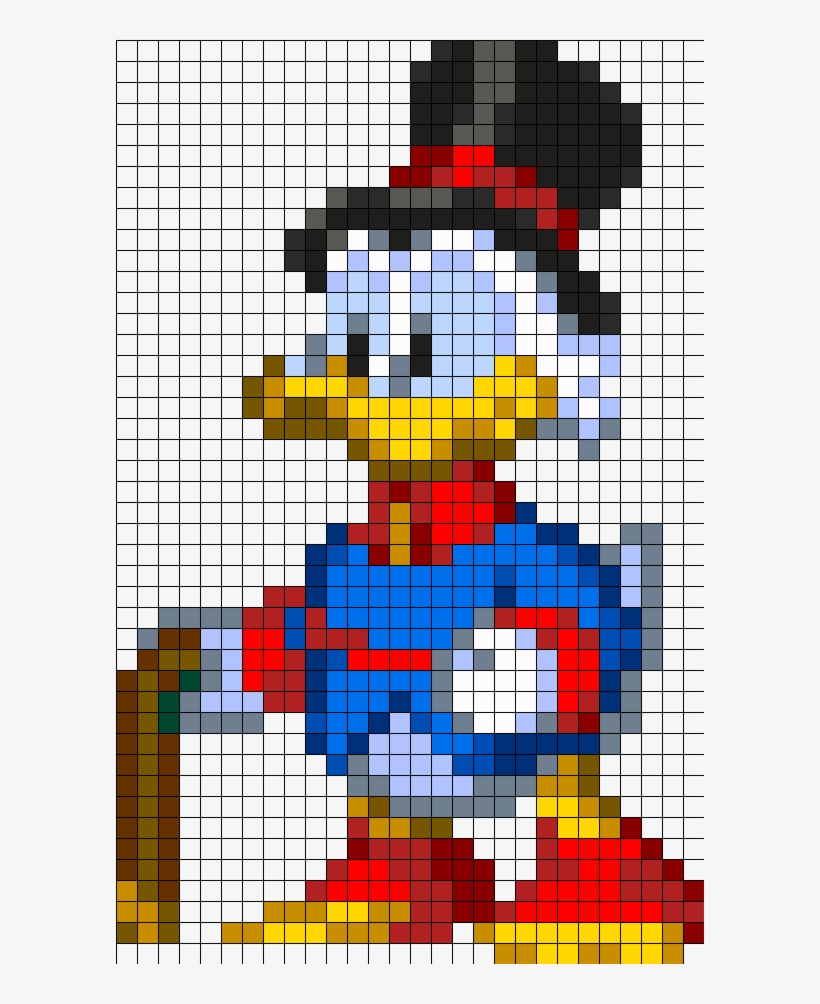 Scrooge Mcduck Perler Bead Pattern - Scrooge Mcduck Pixel Art, transparent png
