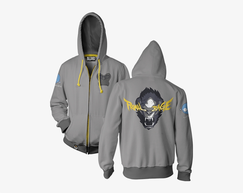 Overwatch Ultimate Winston Zip-up Hoodie & Free Overwatch - Dragon Ball Z Dbz Son Goku Kame Symbol Cosplay Zip, transparent png