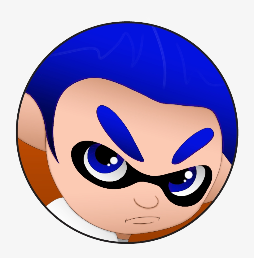 Home / Pin Back Buttons / Splatoon / Squid Boy Pin - Splatoon Squid Boy Head, transparent png