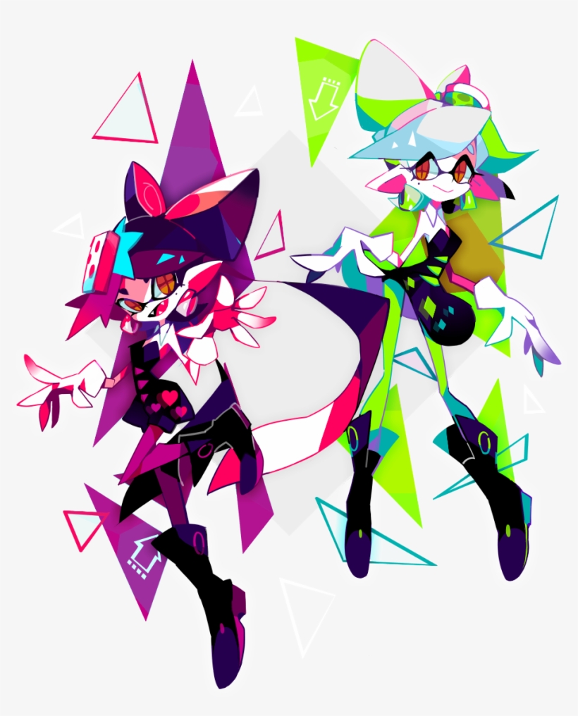 Splatoon Squid Sisters By Hidorozoa On Tumblr - Squid Clip Ons Splatoon, transparent png