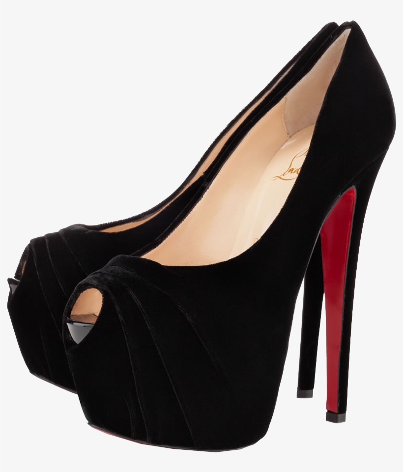 Free Png Christian Louboutin Black Drapesse Peep Toe - Abaddon Polyvore, transparent png