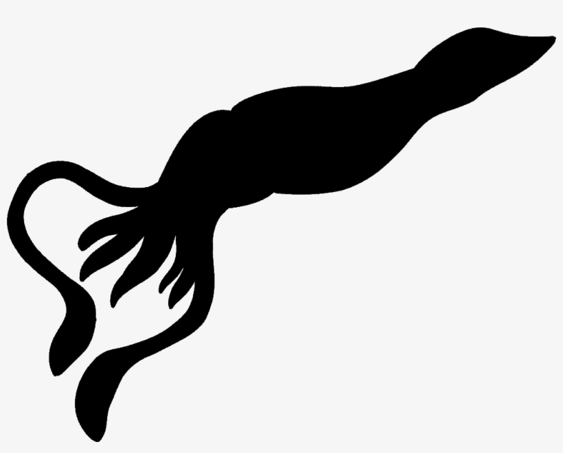 Squid Silhouette Free Clipart Images - Squid Silhouette Clipart, transparent png