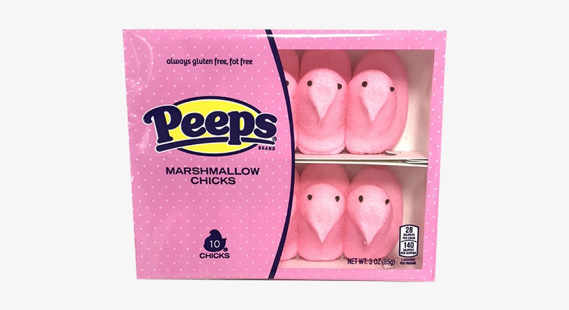 Peeps Pink Marshmallow Chicks 10 Pack - Peeps Marshmallow Chicks, transparent png