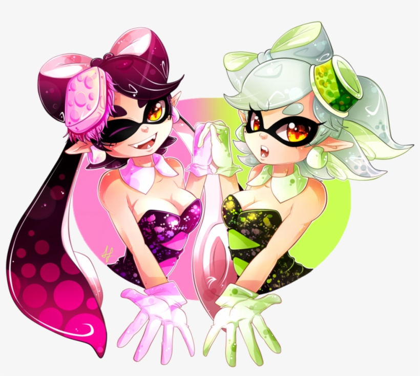 Sisters Design By Invidiata On Deviantart - Splatoon Squid Sisters Fan Art, transparent png