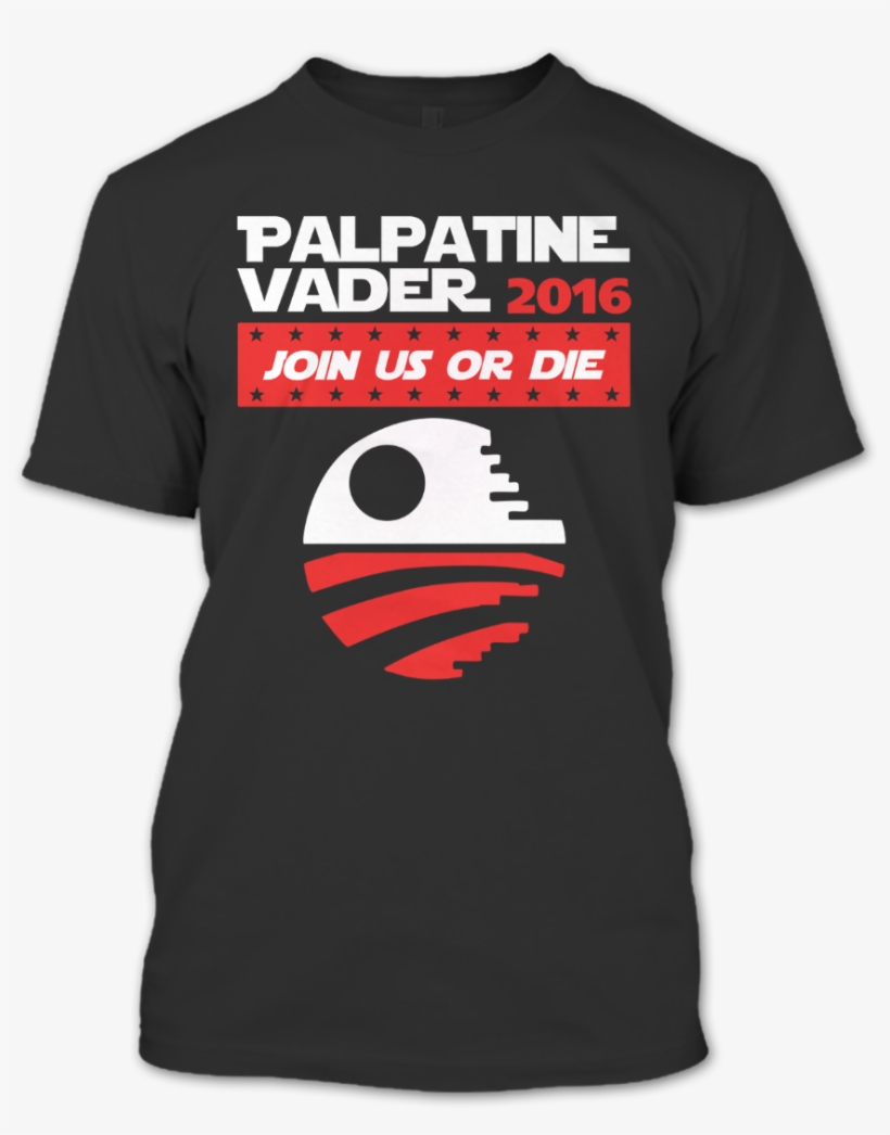 A Black T-shirt With The Shopify Logo - Vader Palpatine 2016 Shirt, transparent png