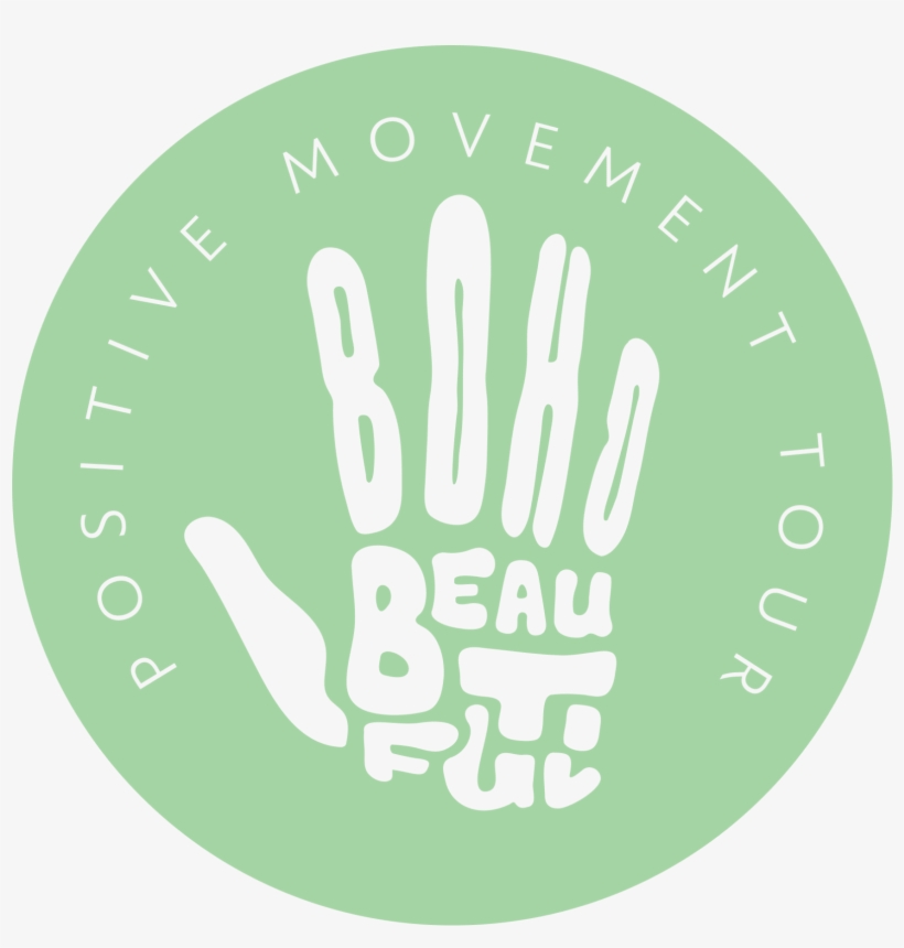 Boho Beautiful Tour Logo Green - Hand, transparent png
