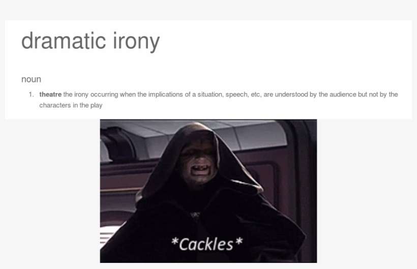 When You Realize How Perfectly This Term Fits Palpatine - Senator Anagram For Treason, transparent png