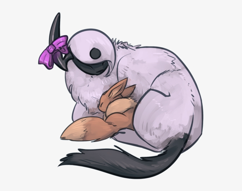 Scarfy And Lucy (absol4life's Absol) Sleeping Together - Eevee And Absol, transparent png