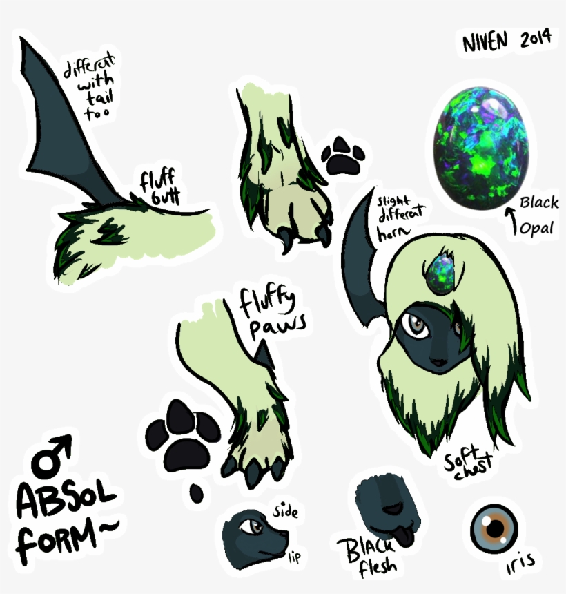 Absol By Niven - Black Opal, transparent png