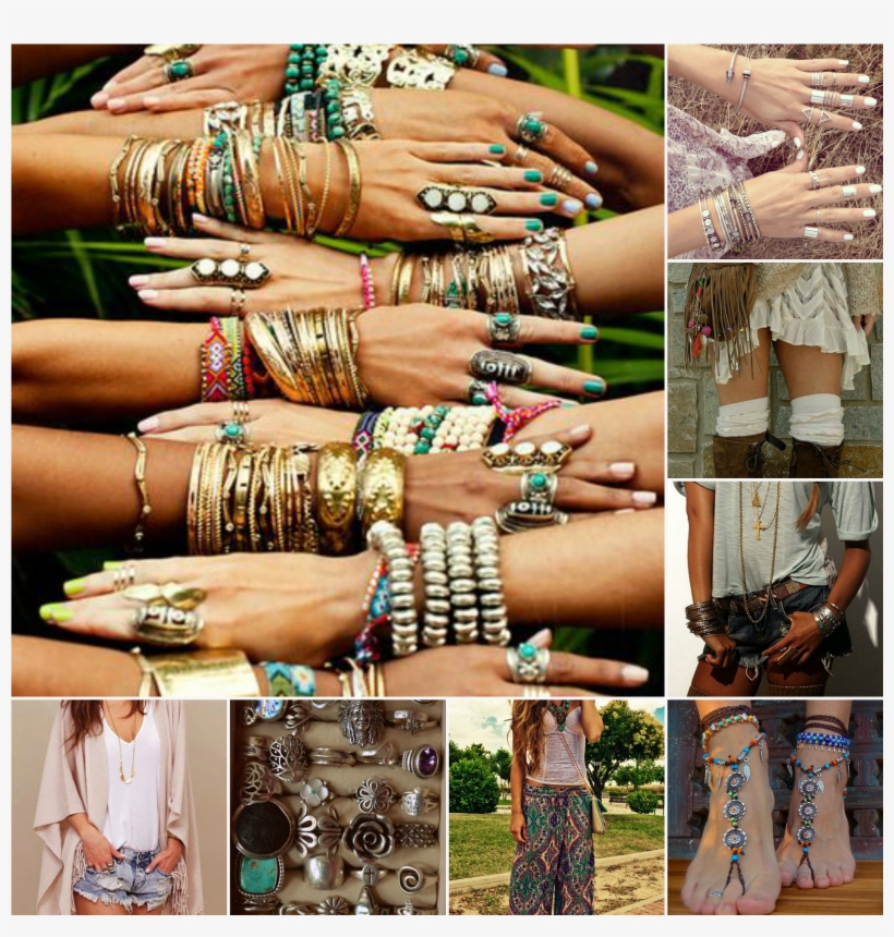 Boho Collage, transparent png