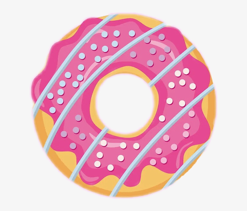 Donut Dona Pink Cute Food Rosa Png Library Library - Doughnut, transparent png