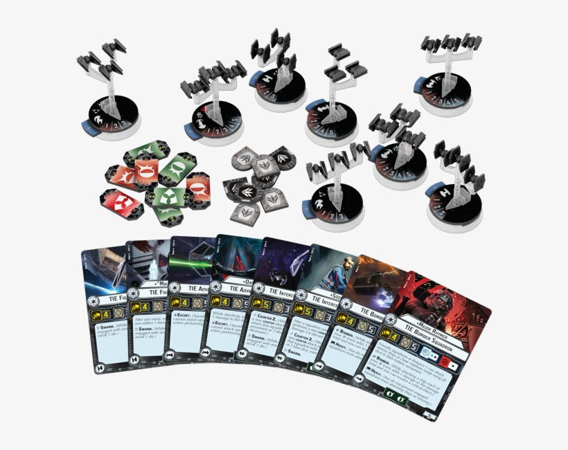Imperial Squadrons Layout 3 Cards - Star Wars Armada Imperial Fighter Squadrons Expansion, transparent png