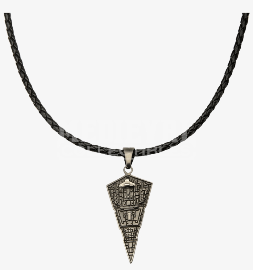 Star Wars Necklace Star Destroyer Pendant With Leather, transparent png