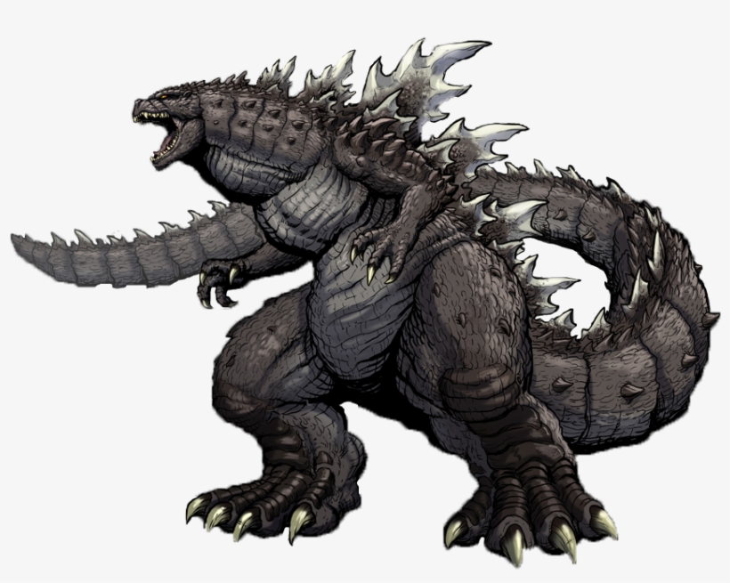 Svg Black And White Render Kaiju By Armorkingtv On - Godzilla Render, transparent png