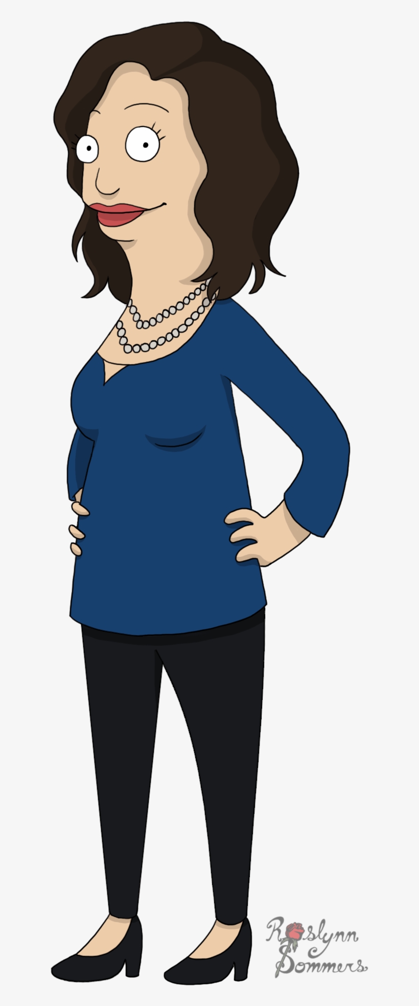 Olivia In Bob - Bobs Burgers Art Style, transparent png