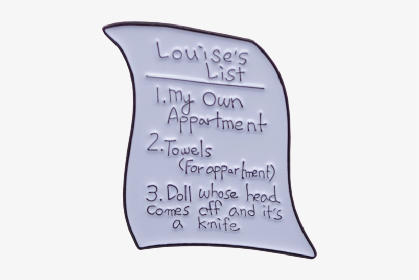 Louise Belchers Christmas List - Bobs Burgers Enamel Pins, transparent png