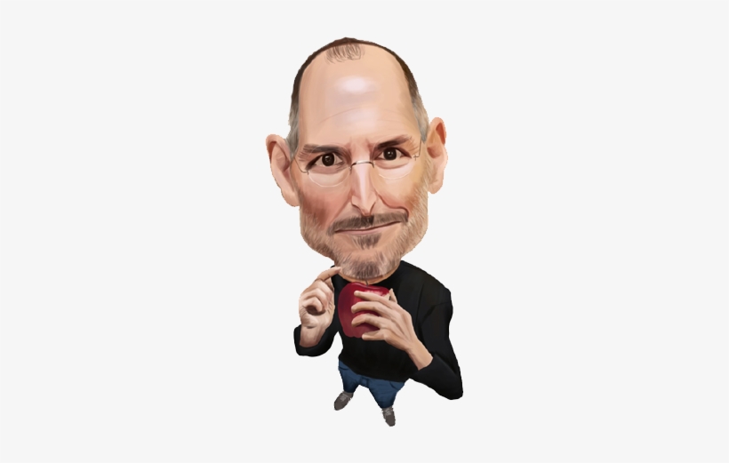 Flounder Clipart - Steve Jobs Cartoon Png, transparent png