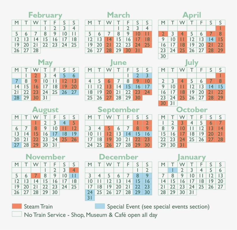 Calendar & Timetable - Dean Forest Railway, transparent png