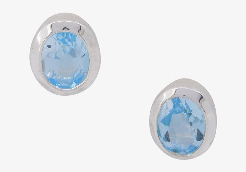 Sterling Silver & Topaz Studs - Crystal, transparent png