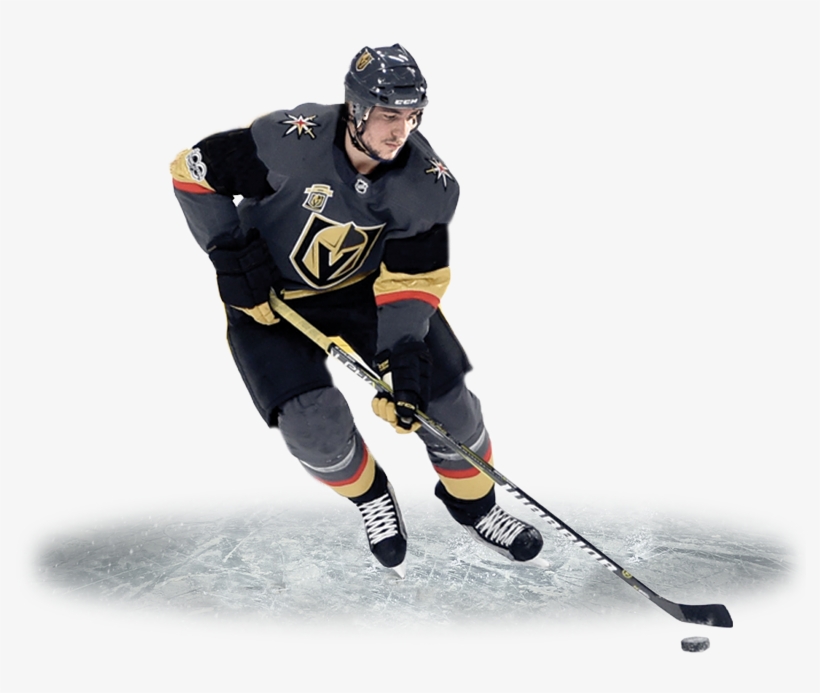 The Vegas Golden Knights Hit The Ice At T-mobile Arena - Golden Knights Hockey Player, transparent png