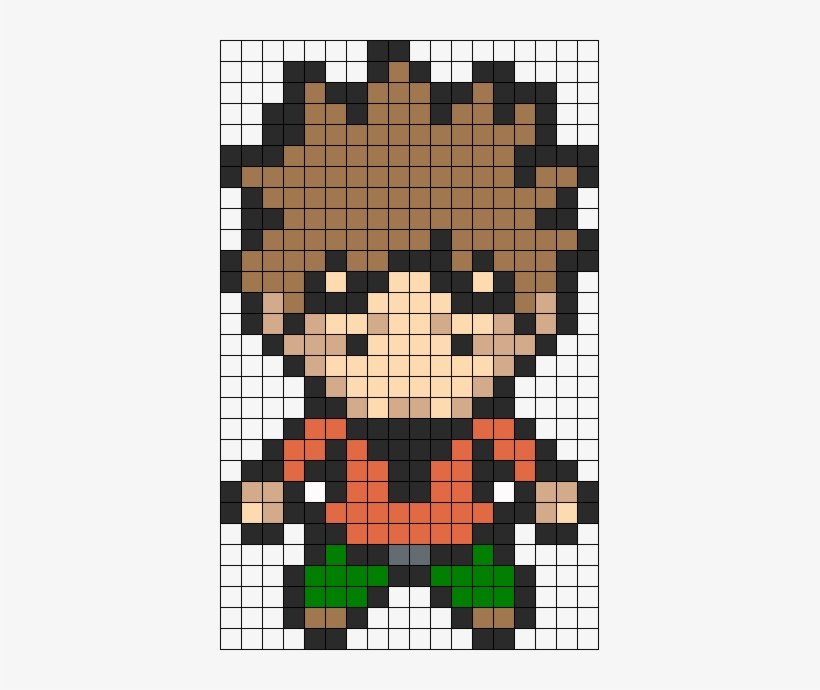 Brock Pokemon Gym Leader Perler Bead Pattern / Bead - Gym Leader Perler Bead, transparent png