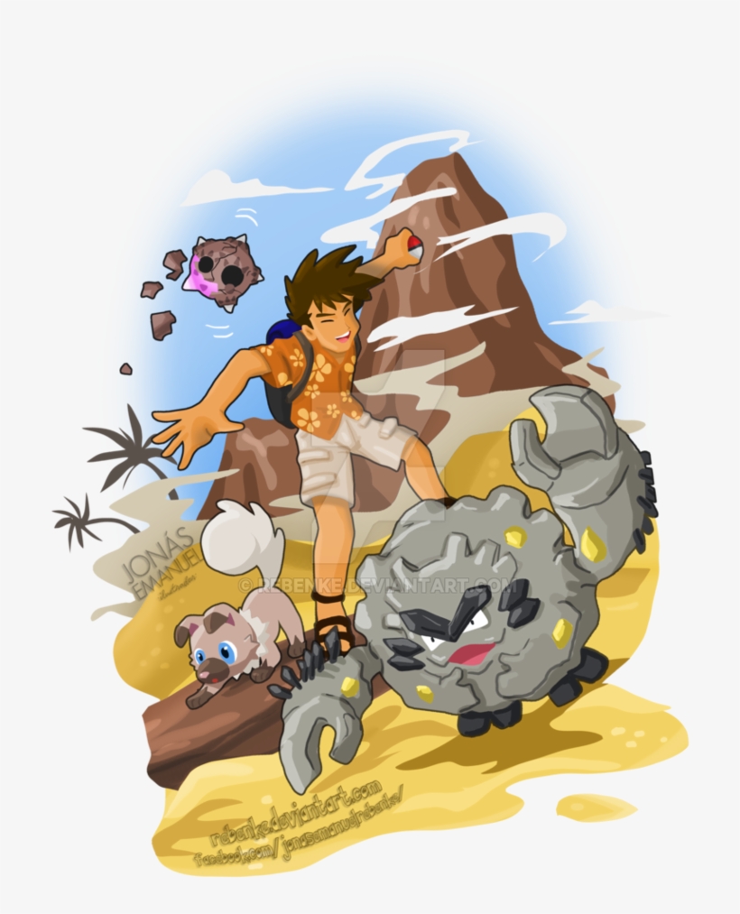 Brock Time In Alola By Rebenke - Illustration, transparent png
