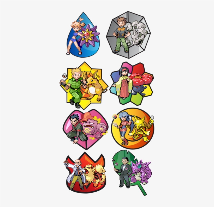 Kanto Gym Leaders Kanto Gym Leaders Pokemon Png 375x750