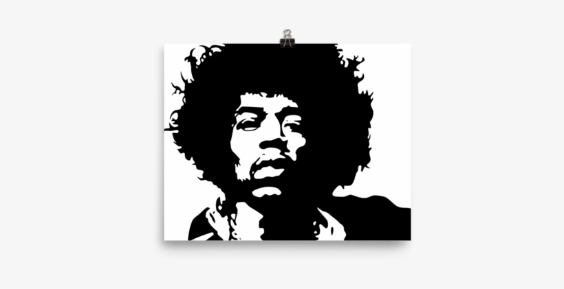 Jimi Hendrix Black And White Art, transparent png